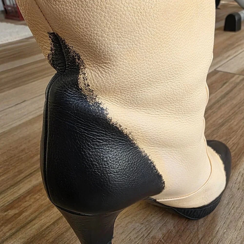 Chanel Blizzard Black&White Knee High Boots Retail $1500 37C - Picture 12 of 16
